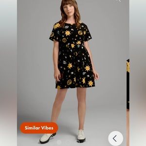 NWT Modcloth Celestial Being Corduroy Dress AUS 12/L